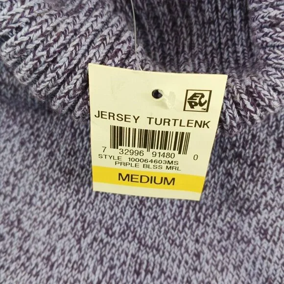 NWT KAREN SCOTT Fall Cozy Turtleneck Sweater MEDIUM(8-10)Lavender 100% Cotton - Picture 14 of 15